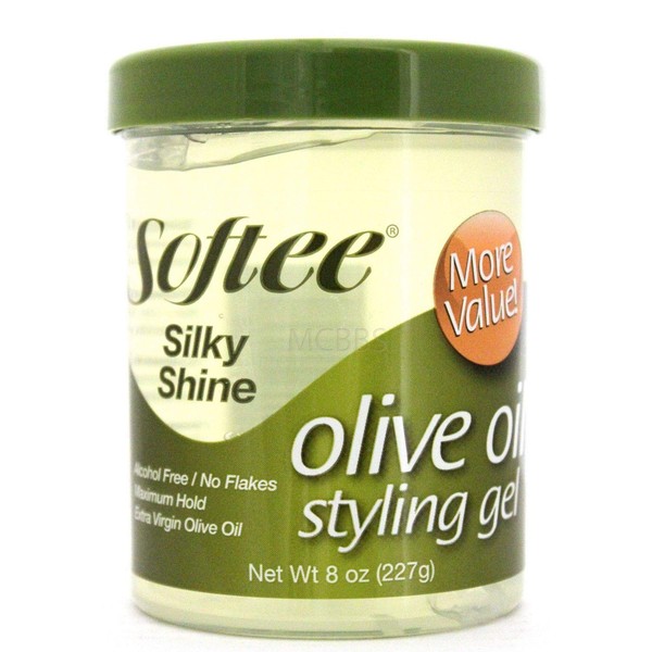 Softee Silky Shine Olive Oil Styling Gel 8 Oz
