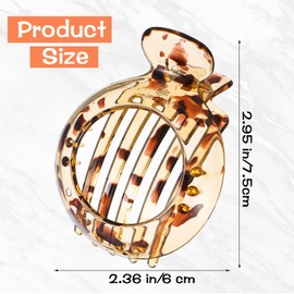 Gjinxi Small Hair Clip for Thin Hair, Non Slip Flat Hair Claw, Strong Hold Resilient Spring Action, Light Brown Hair Barrettes Everyday Hair Accessory Clamps for Women & Girls