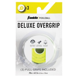 Franklin Sports Pickleball Paddle Overgrips - Provides Extra Grip - Slight Tackiness - Durable & Strong - 3 Grips Included - Optic