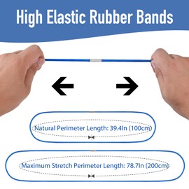 Garbage Can Rubber Bands, Heavy-Duty Garbage Bag Holder for 32-55 Gallon Bins, Large Trash Can Rubber Bands with High Elasticity, Band to Hold Trash Bags in Place, Set of 3 in Black, Blue, Green