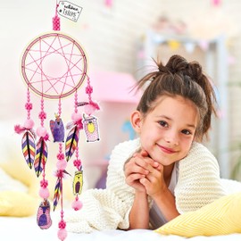 Creanino Dream Catcher Craft Set with Accessories (Pink, Kid, ART_CRAFT_KIT)