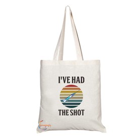 Coralgraph Inc TB784 I've Had The Shot Nurse Doctor Novelty Present Gift Printed Eco-Friendly Stylish Long Handled Tote Shoulder Bag