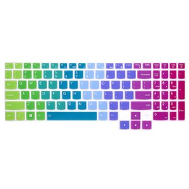 WYGCH Silicone Keyboard Cover for Lenovo Legion 5 Series - 15.6" & 17.3" Gaming Laptop Skin Protector - Rainbow