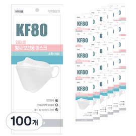 YM Yellow Dust Health Mask Small KF80, 1 Pack, 100 Pieces, White / 와이엠 황사 보건용 마스크 소형 KF80, 1개입, 100개, 화이트