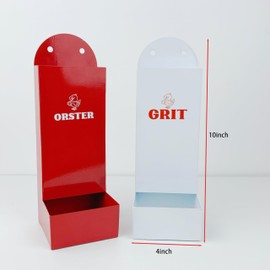 2 Pack Poultry Oyster Shell and Grit Feeder Hanging Metal Durable Chicken Oyster Feeders Chicken Coop Accessories Automatic Gravity Hen Feeding Trough