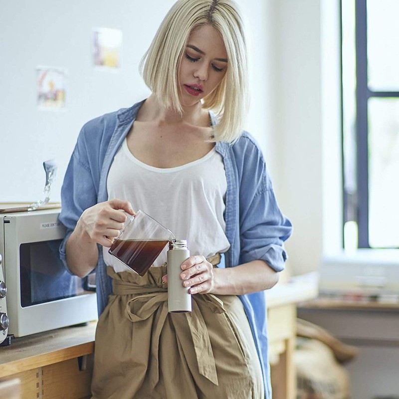 Poketle - Botella aislante personal, pequeña, 120 ml, acero inoxidable,