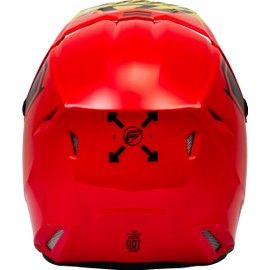 Fly Racing F73-8658X Kinetic Menace Helmet Red/Black/Yellow XL