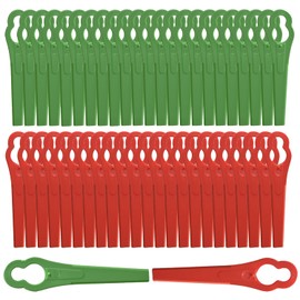 Paifeancodill Replacement Plastic Blades Sets for Cordless Grass Trimmer-100 Pcs Machine Trimmer Blades Replacement Grass Trimmer Blades for Cordless Lawnmower Garden Lawn Mower/Cutter Whipper Snipper