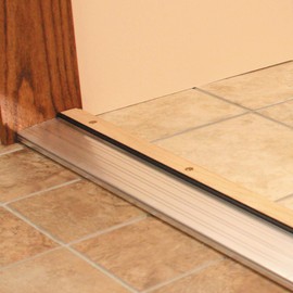 M-D Building Products 76281 1-1/8-Inch by 4-9/16-Inch 73-Inch TH393 Adjustable Aluminum and Hardwood Sill Inswing, Mill