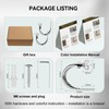 HIKMLK Crystal Curtain Holdbacks 2pcs, Metal Curtain Tieback Pull Back