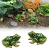 NA 2Pcs Micro-landscape Simulation Frog Decoration for Garden Patio Yard
