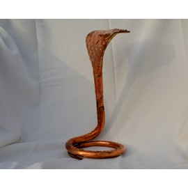 Copper Naag Nagin Snake Idol for Shivling Linga For Vastu, Kaal Sarp Dosh, Temple Decoration, Shesh Nag for Nag Panchami Pooja Nagraj Worship, shiv ling, murti goga maharaj nag panchami Naga 9"inch (1 piece)