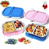 2 Pack Stainless Steel Snack Containers for Kids & Adults