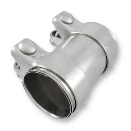 Exhaust Clamp, Pipe Connector, Double Clamp, Exhaust System (Galvanised Steel, Diameter 65 mm, Length: 125 mm)