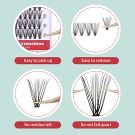 FADVAN False Eyelash Clusters 280pcs 20D+30D Blend 9-16mm Volume DIY False Eyelash Extension Individual Natural DIY Eyelashes (20D+30D - 0.07D Curl)