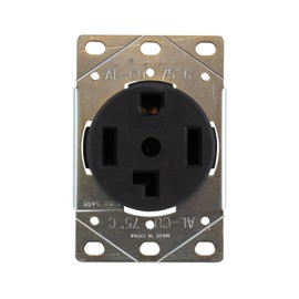 Pass & Seymour Legrand 3864 Straight Blade Dryer Outlet, NEMA 14-30R Power Receptacle, 30A 125/250V, 3-Pole 4-Wire, Black