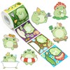 FSzhenloujia 300Pcs Cute Frog Make A Face Stickers Scene Roll