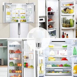 Anivona Refrigerator Light Bulb, 40W Equivalent 120V A15 Fridge Light Bulbs, 5W E26 Medium Base Daylight White 5000K for Freezer Lighting, Non-dimmable, 2 Pack