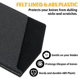 Cleaver Edge Guard 7.5” X 3.5” Abs Cleaver Cover Wide Knife Protector Sleeve for Chinese Kitchen Knifes, Durable Felt Lined Knifes Protector Sleeves