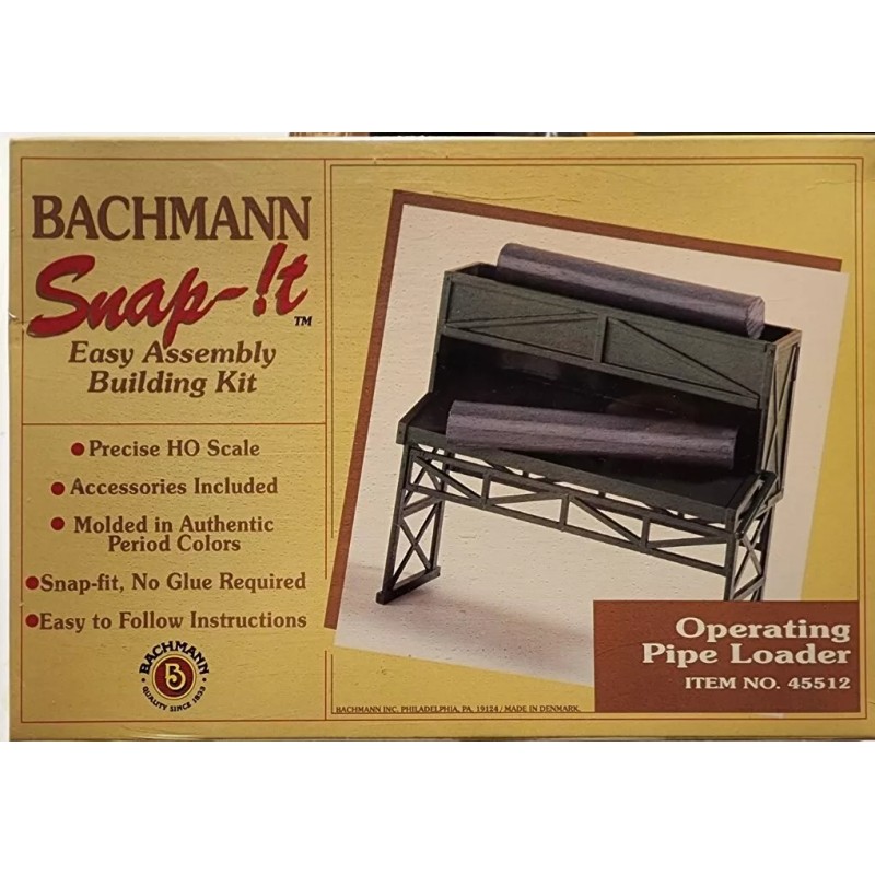 Bachmann HO Scale Operating Pipe Loader #45512