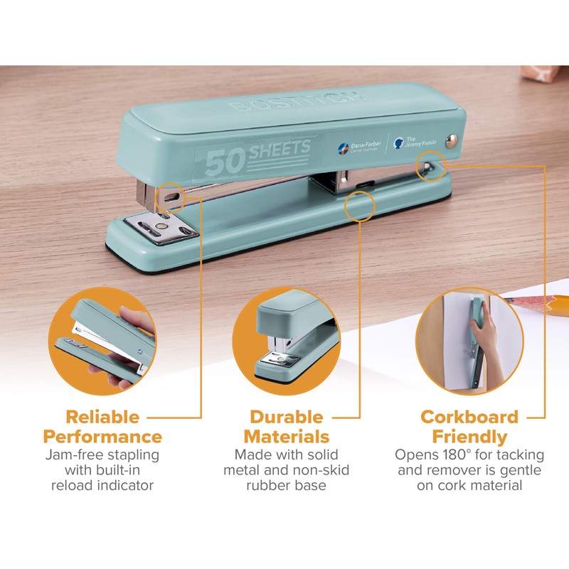 Bostitch Titan Heavy Duty Metal Stapler, 50 Sheet Capacity with
