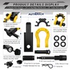 AUTMATCH Shackle Hitch Receiver 2" with 3/4" Mega D Ring