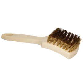 HI-TECH Industries WWBB-1 8 in. Brass White Wall Brush- Super Dense 0.75 in. Bristle