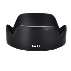 Replacement 49 mm lens hood EW-53 for camera lenses, compatible with Canon EOS R100 R50 M50 Mark II M5 M6, RF-S 18-45 mm f/4.5-6.3 is STM, EF-M 15-45 mm f/3.5-6.3 is STM