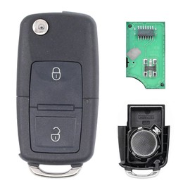Key Remote Control 2 Buttons Transmitter Unit 433 MHz ID48 Chip with Electronic Card Transponder Housing Milling for Golf 4 Plus Pa-ssat B7 Ca-ddy 2K Polo 6R Beetle Sci-rocco Je-tta Ti-guan 5N