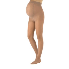 CALZITALY Maternity Tights with Support Effect | Support Tights Pregnancy | Black, Skin Colour | S, M, L, XL | 20 Denier | Made in Italy, Powder Pink