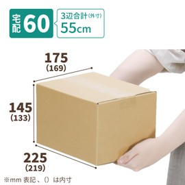Earth Cardboard, 60 Sizes, Set of 10, Small, For Shipping, 8.6 x 6.7 x 5.2 inches (219 x 169 x 133 mm), Total of 3 Sides, 21.7 inches (55 cm)