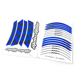 MC MOTOPARTS 17 inch Rim Stickers Vinyl Glossy Decals Compatible with YZF R1 R6 R3 R1M MT-09 MT07 Tracer FZ8 FZ1 XSR 900 700 19 20 21 22 23 24 YZF R9 2024 2025 Blue