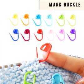 PAITOK Stitch Markers Crochet,150 PCS Colorful Knitting Markers Safety Pins Plastic Locking Stitch Markers Clips for Crochet Handwork Knitting Craft