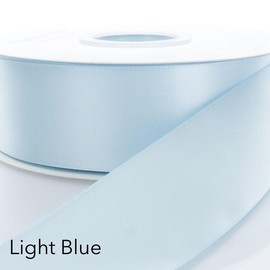 Satin Ribbon 50 yards Single Face Ribbon 1.5”:_Aqua