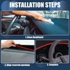 INFINAUTO Dash Cover, Center Console Non-Slip Dashboard Carpet Mat for