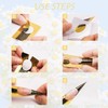 LiBiuty Nail Forms, 500PCS Acrylic Nail Forms, Gold Horseshoe Nail