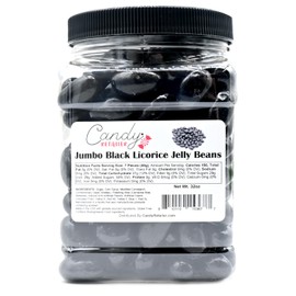Candy Retailer Jumbo Jelly Beans (32 Ounces, Black Licorice)