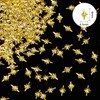200 Pcs Gold Star Nail Charms 3D Six Pointed Star