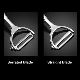 2Pcs peelers set, Vegetable peelers,Stainless Potato Peelers For Kitchen Use,Fruits Peeler,Pare Apples, Premium Metal Zinc Alloy ludingHandle Sharp Blade With Straight Blade And Serrated Blade