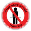 Please Dont Sit Here Prohibition Vinyl Sticker Decal