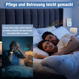 ChunHee Emergency Call Button for Seniors / Seniors Emergency Call Bracelet for Seniors / Wireless Alarm Transmitter and Receiver SOS Alarm Wireless for People in Need of Care (Receiver x 1 +