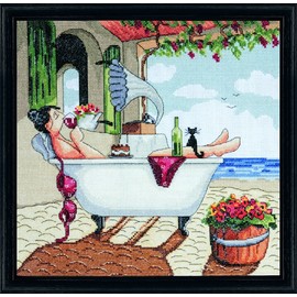 Design Works Crafts Kreuzstich Stickpackung Mein freier Tag, Zählmuster