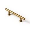 Goo-Ki Rhombus Cabinet Handles Antique Brass Drawer Pulls 3" c-c