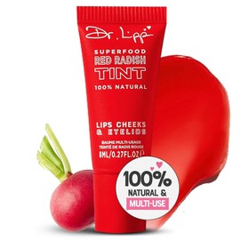Dr. Lipp Superfood Lip Tint Red Redish 8ml – 4-in-ONE Ultra Moisturising Tinted Lip Balm, Lip Gloss, Cheek Blush & Glossy Eyeshadow – 100% Natural – Fragrance & Cruelty Free