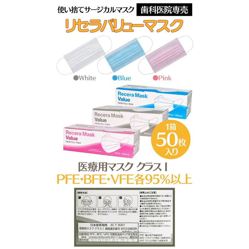 Resera Value Mask (White) Regular Size [3.7 x 6.9 inches
