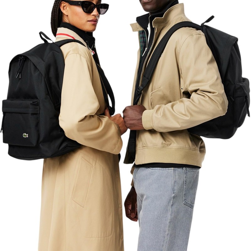 Lacoste Unisex Neocroc Backpack, Black, One Size