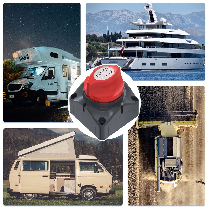 Joinfworld Joinfworld Battery Disconnect Switch 12V-48V Waterproof Marine Battery Cut