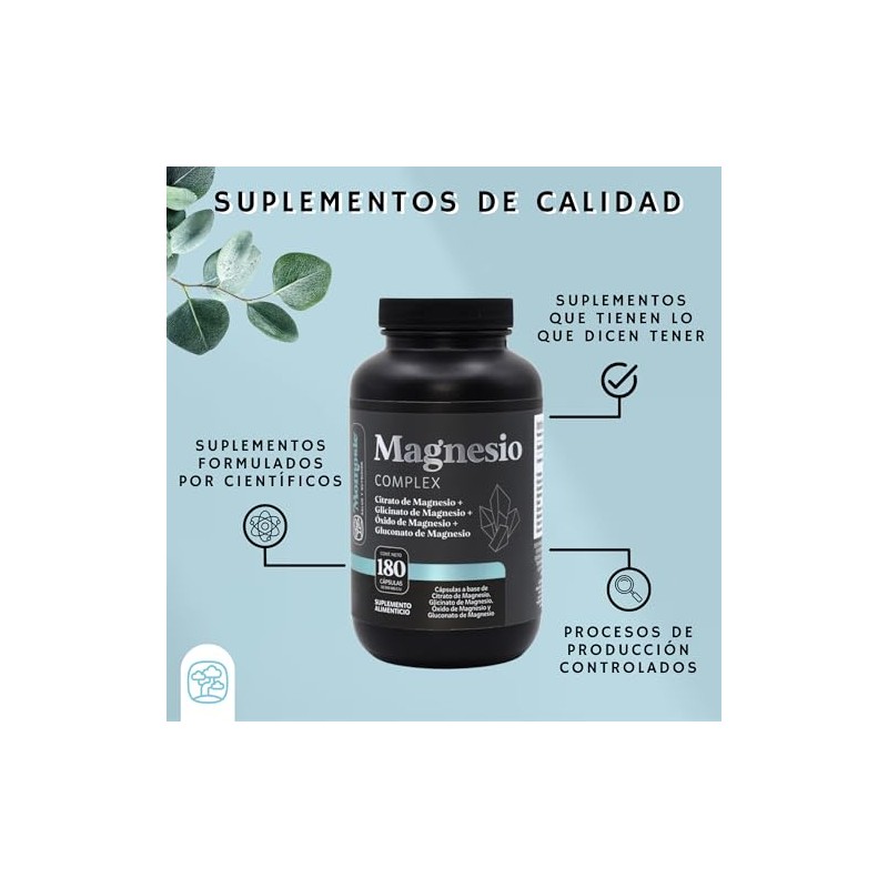 Momosie Complejo de Magnesio 1 Frasco de 180 Cápsulas Rinde