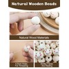 Furuising 80PCS Smile Wooden Beads, 20MM Natural Wooden Beads for