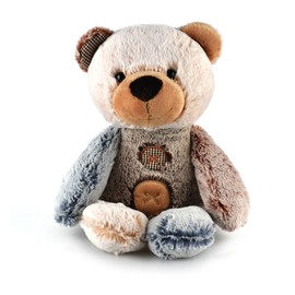 Korimco Patches Teddy Bear Stuffed Soft Toy, Brown, 40 cm